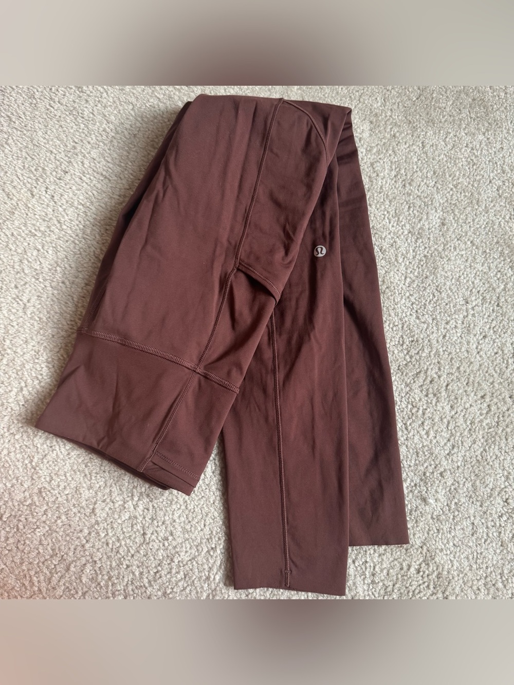 Lululemon Fast and Free High-Rise Tight 28" Leggings Nulux Brown Gym Size 6